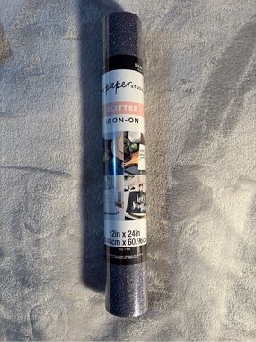 Glitter Iron-On Vinyl Roll - Gray